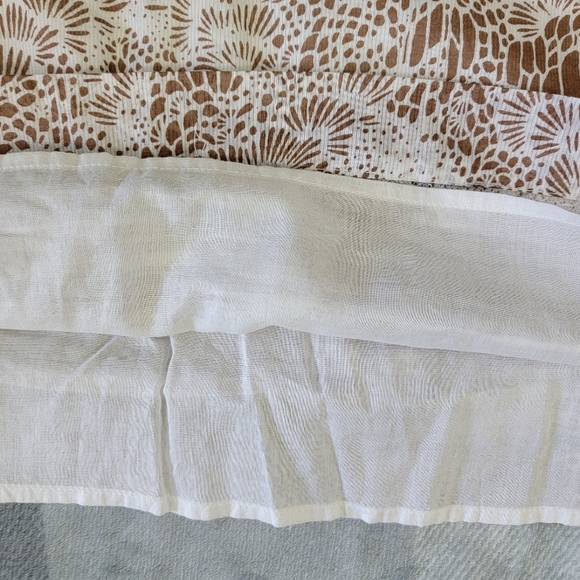 NWT LOFT Tan White Spaghetti Straps Lace Trim Ruffle Chest Sundress Size 0 - Picture 7 of 11